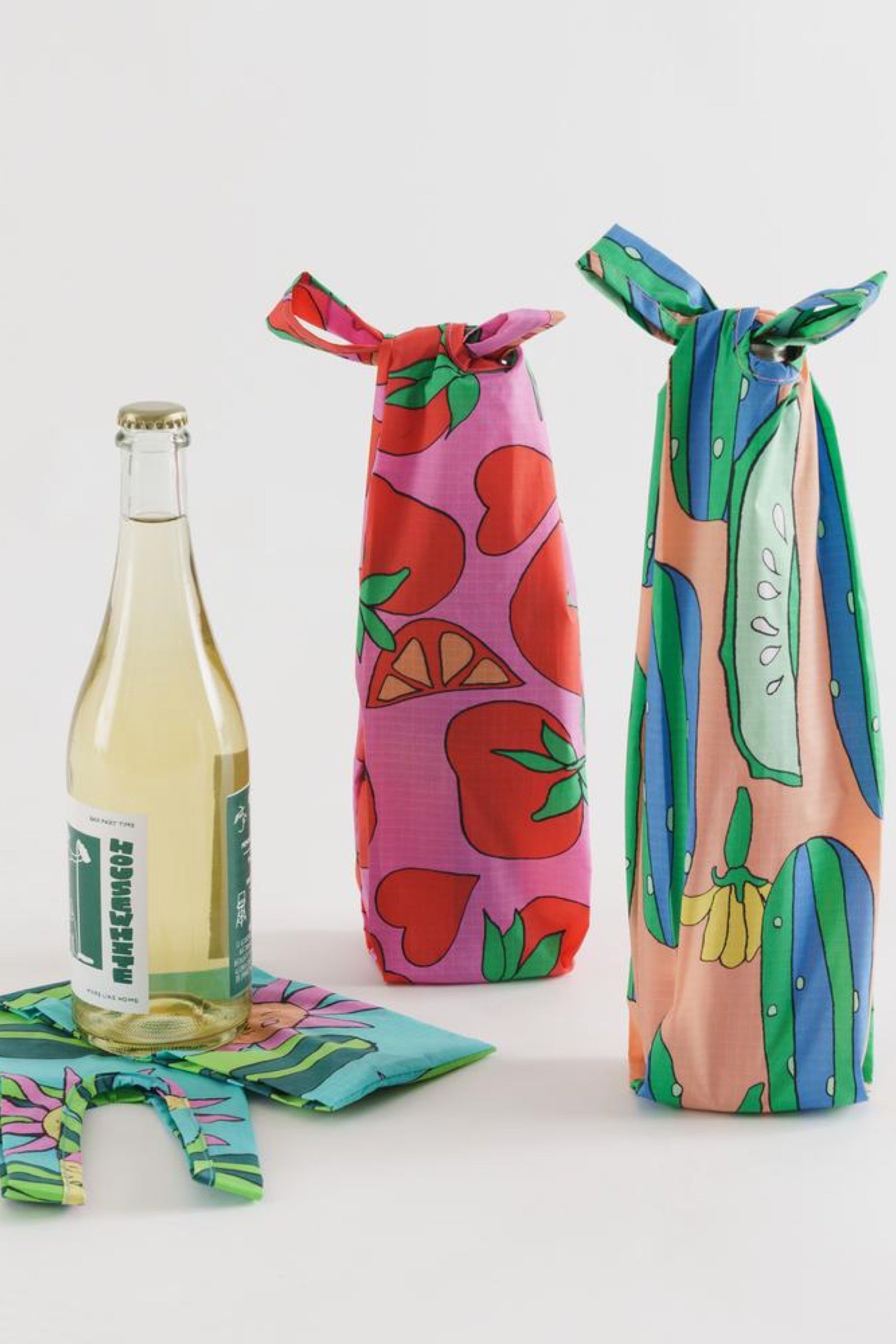 Summer Veggies Wine Baggu Set
