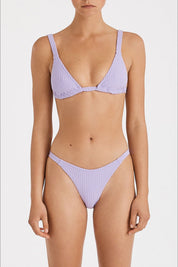 Lilac Cord Towelling Triangle Top