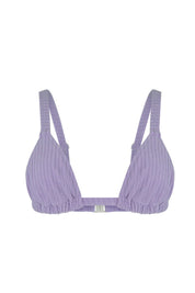 Lilac Cord Towelling Triangle Top