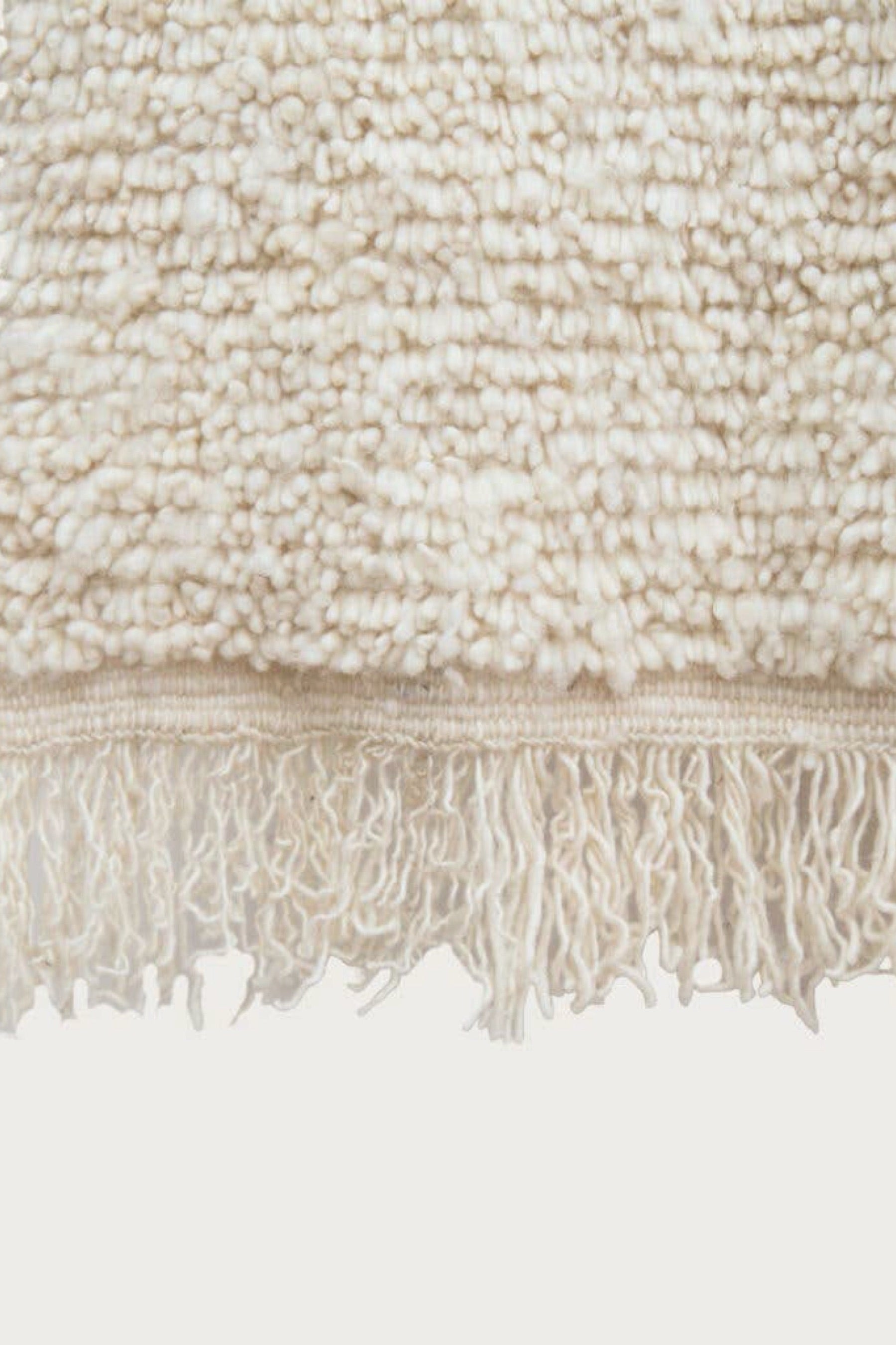 Natural Wool Shag Runner