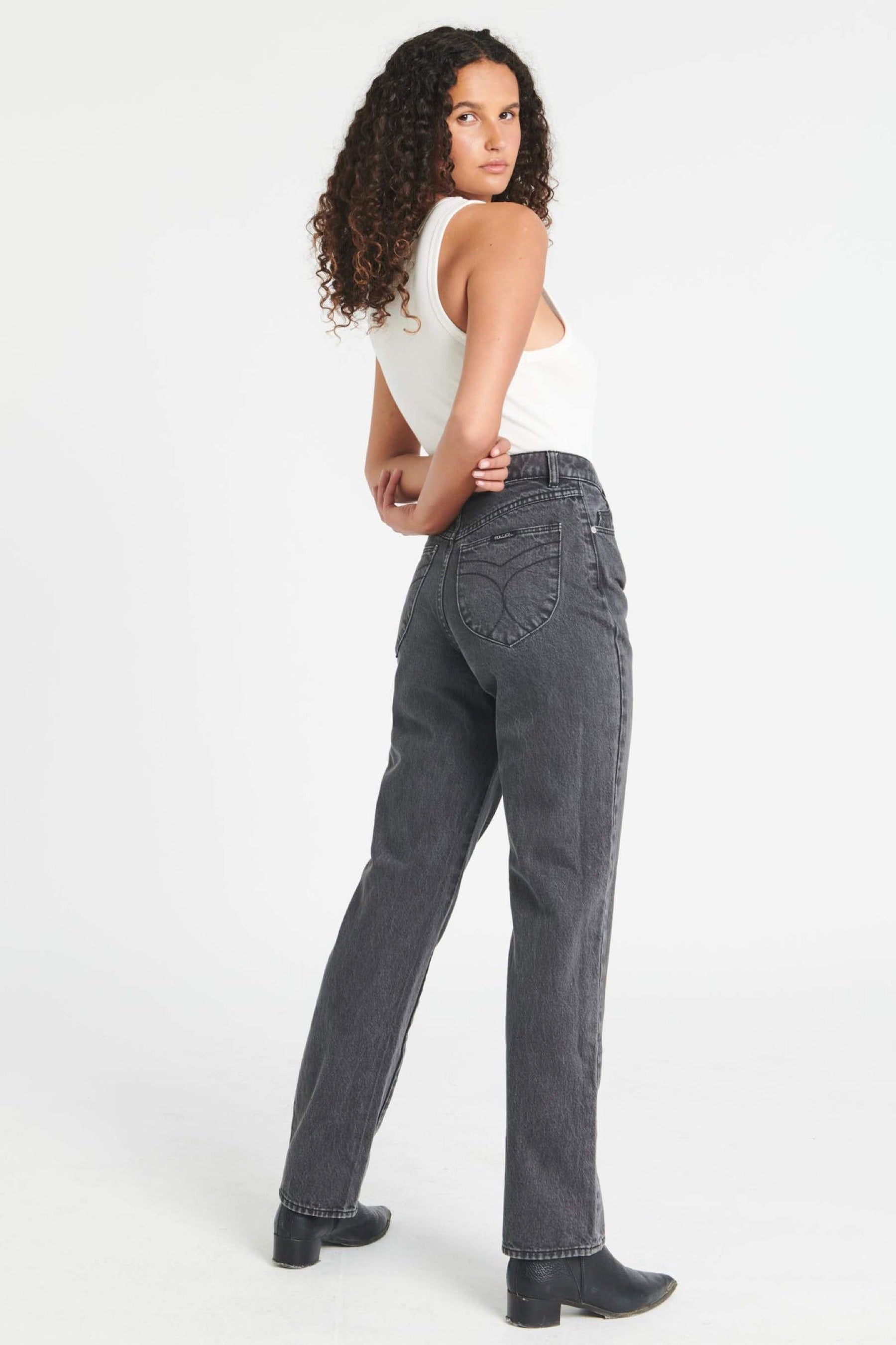 Vintage Black Classic Straight Jeans