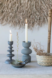 Frost Stoneware Taper Holder