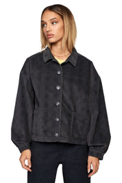 Black Plaid Bel Jacket