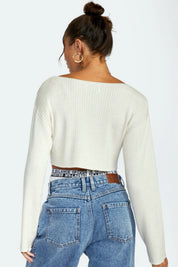 Pristine Raw Cropped Sweater