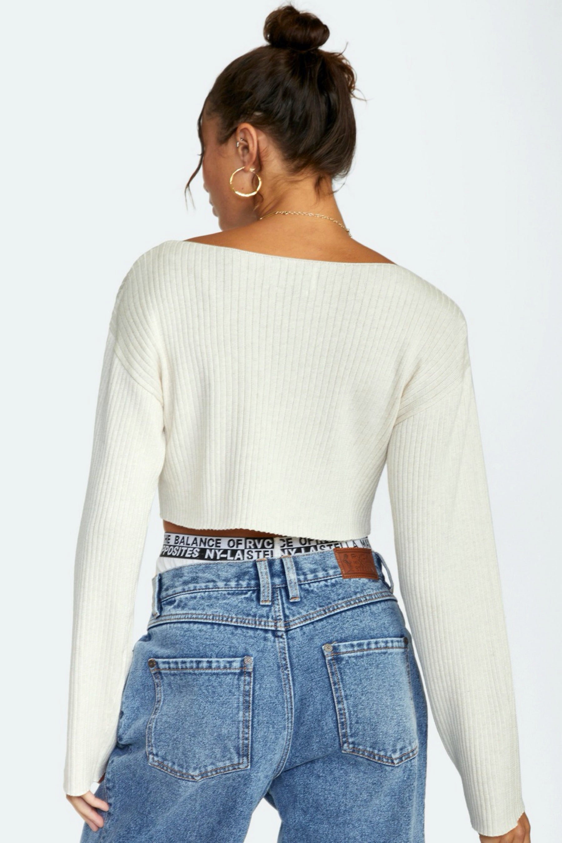 Pristine Raw Cropped Sweater