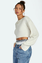 Pristine Raw Cropped Sweater