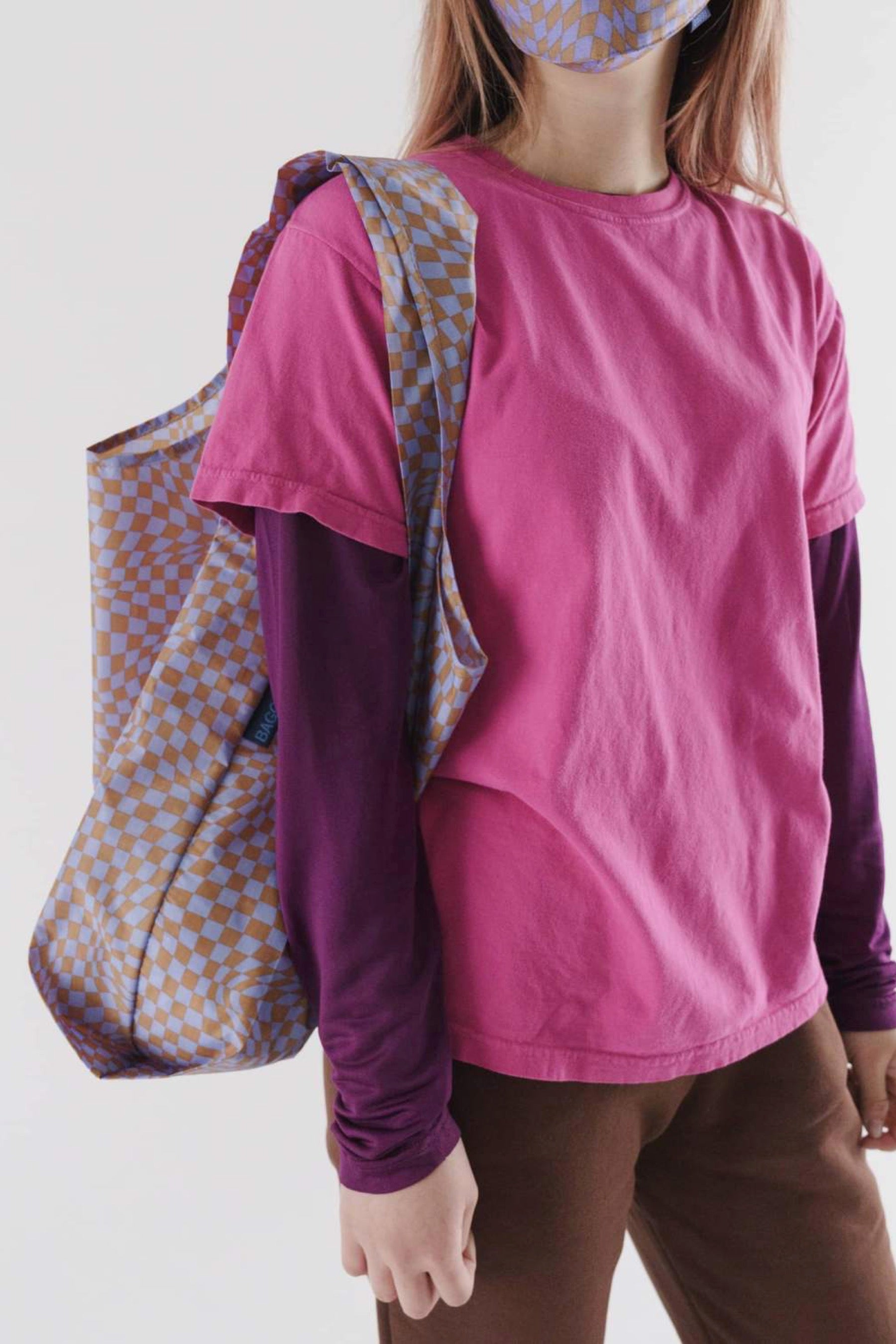 Lavender Trippy Checker Baggu