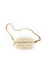 Beige Shearling Bum Bag