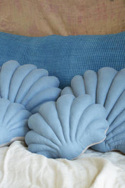 Silver Lake Blue Linen Shell Pillow