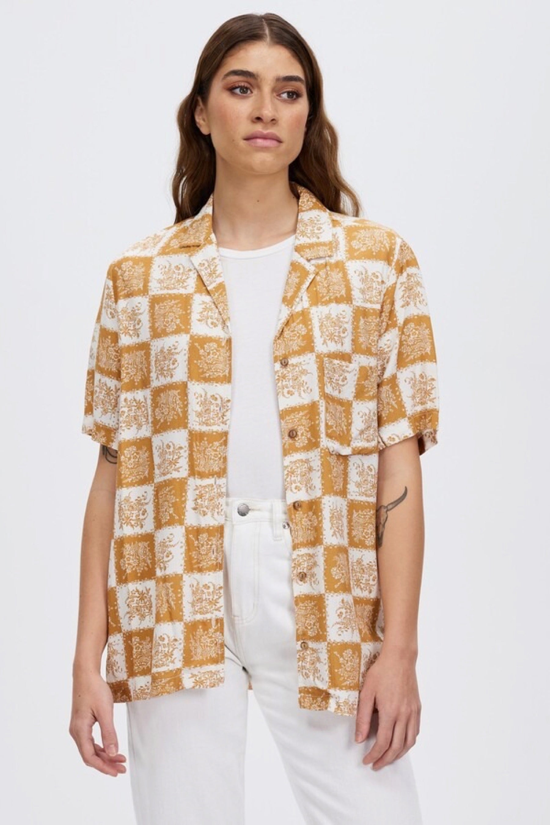 Medal Bronze Patchwork Bunker Shirt