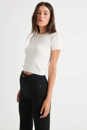 White Jane Knit Tee