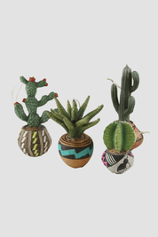 Paper Mache Cactus Ornament