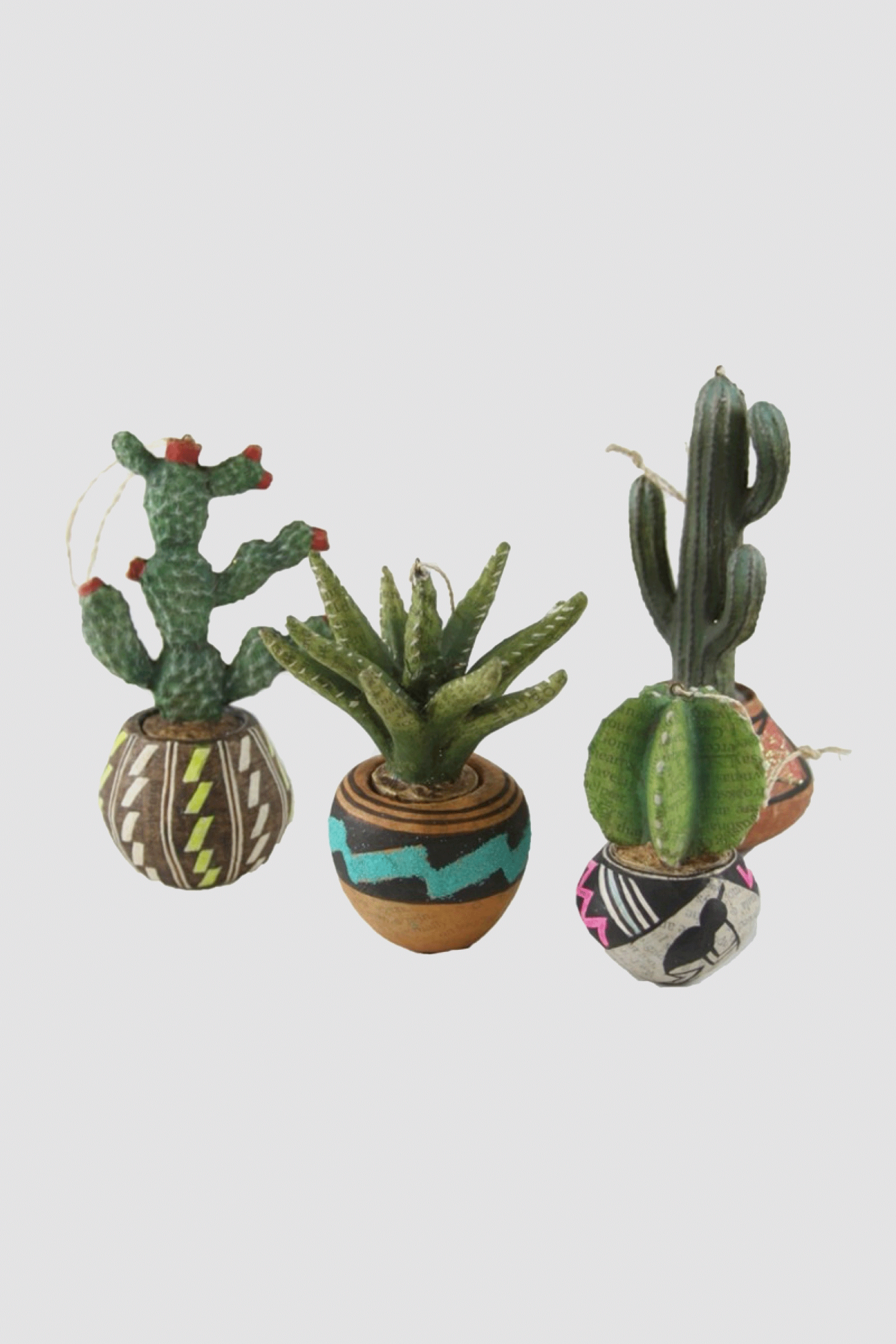 Paper Mache Cactus Ornament