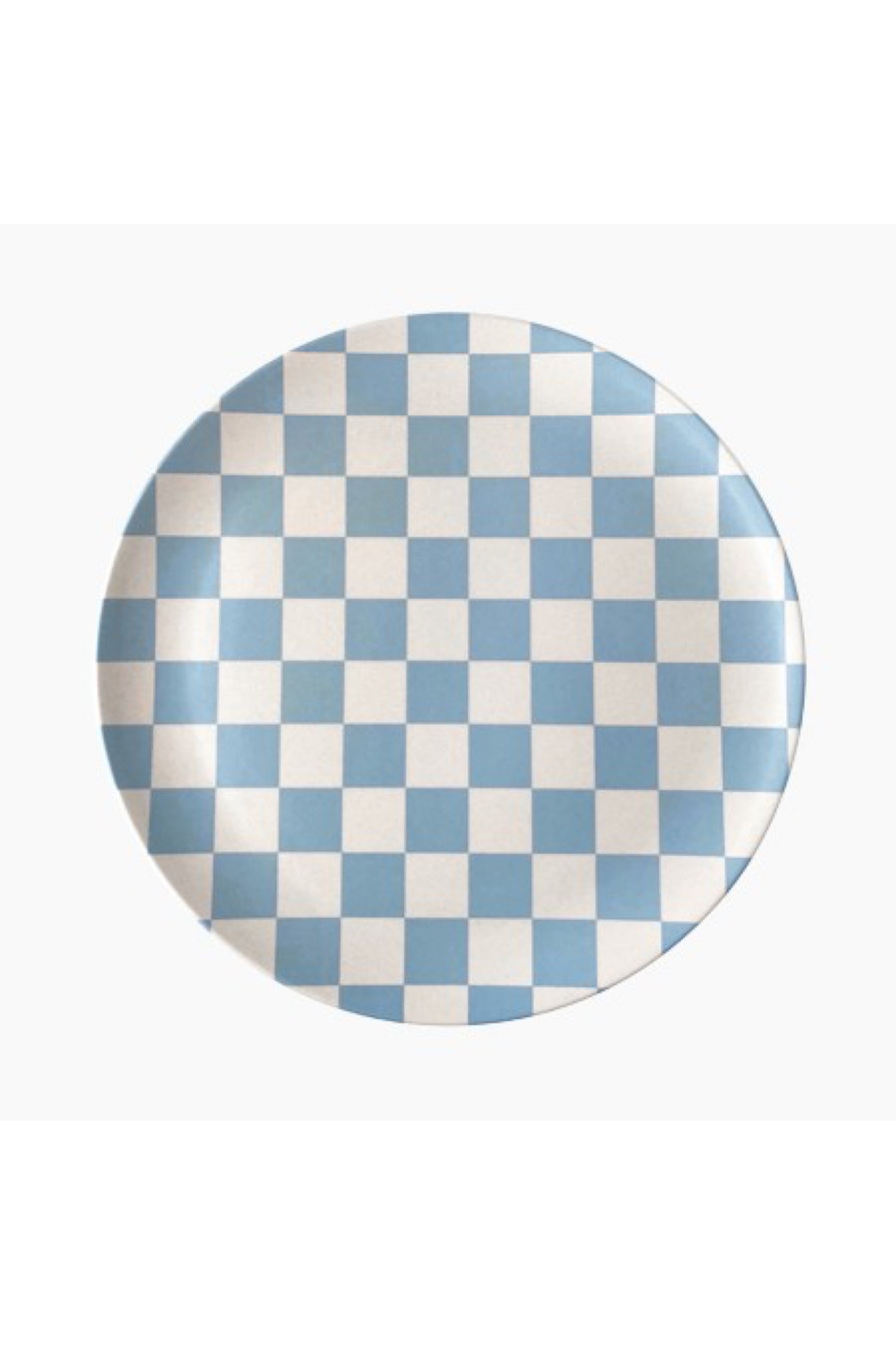 Blue Check Dinner Plate Set