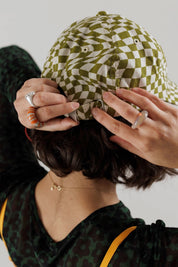 Moss Trippy Checker Baseball Cap