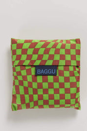 Green Trippy Checker Baggu