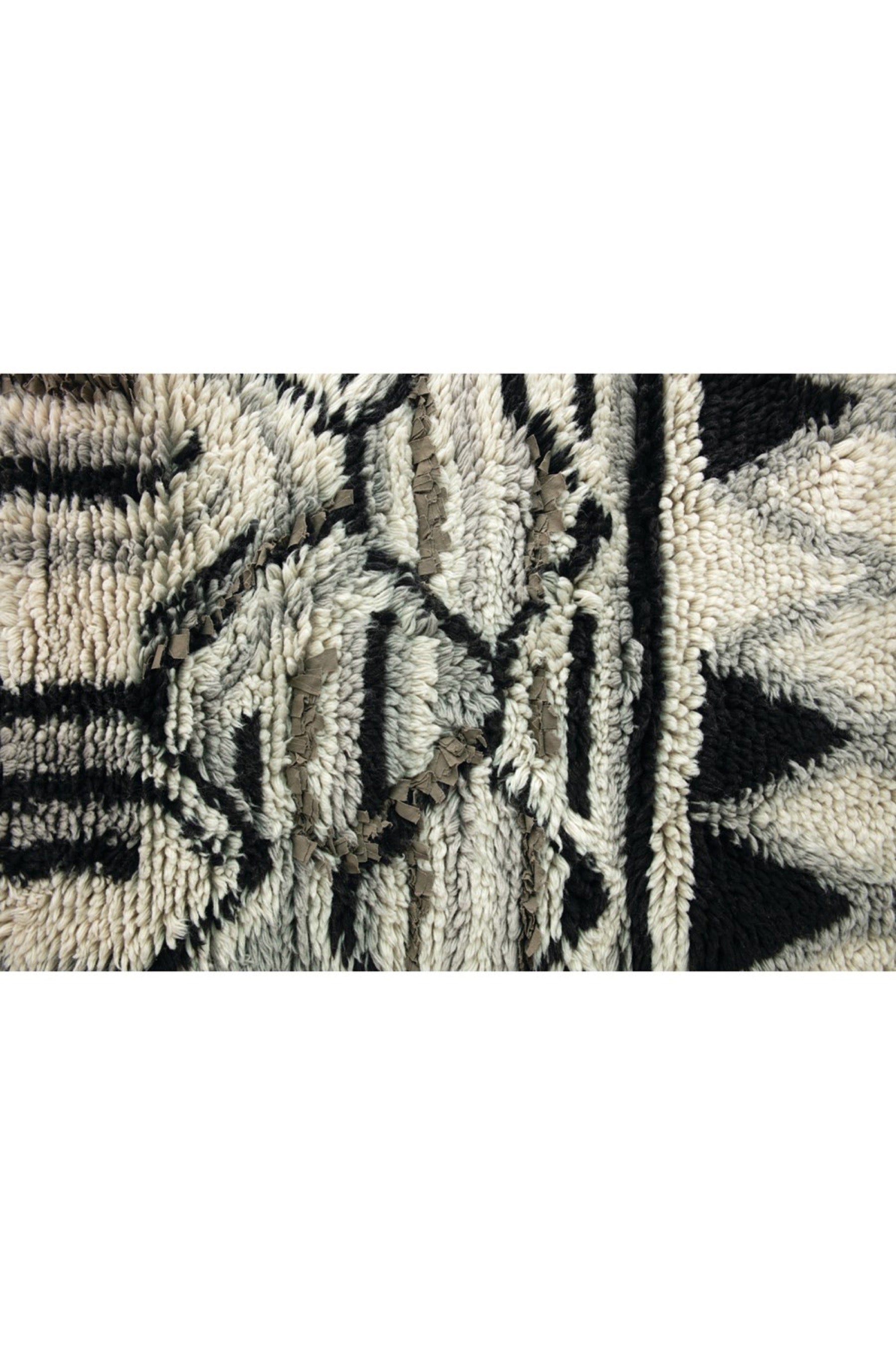 Patterned Wool Shag Runner