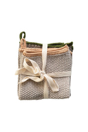 Mustard + Olive Knit Towel Set