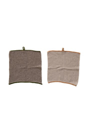 Mustard + Olive Knit Towel Set