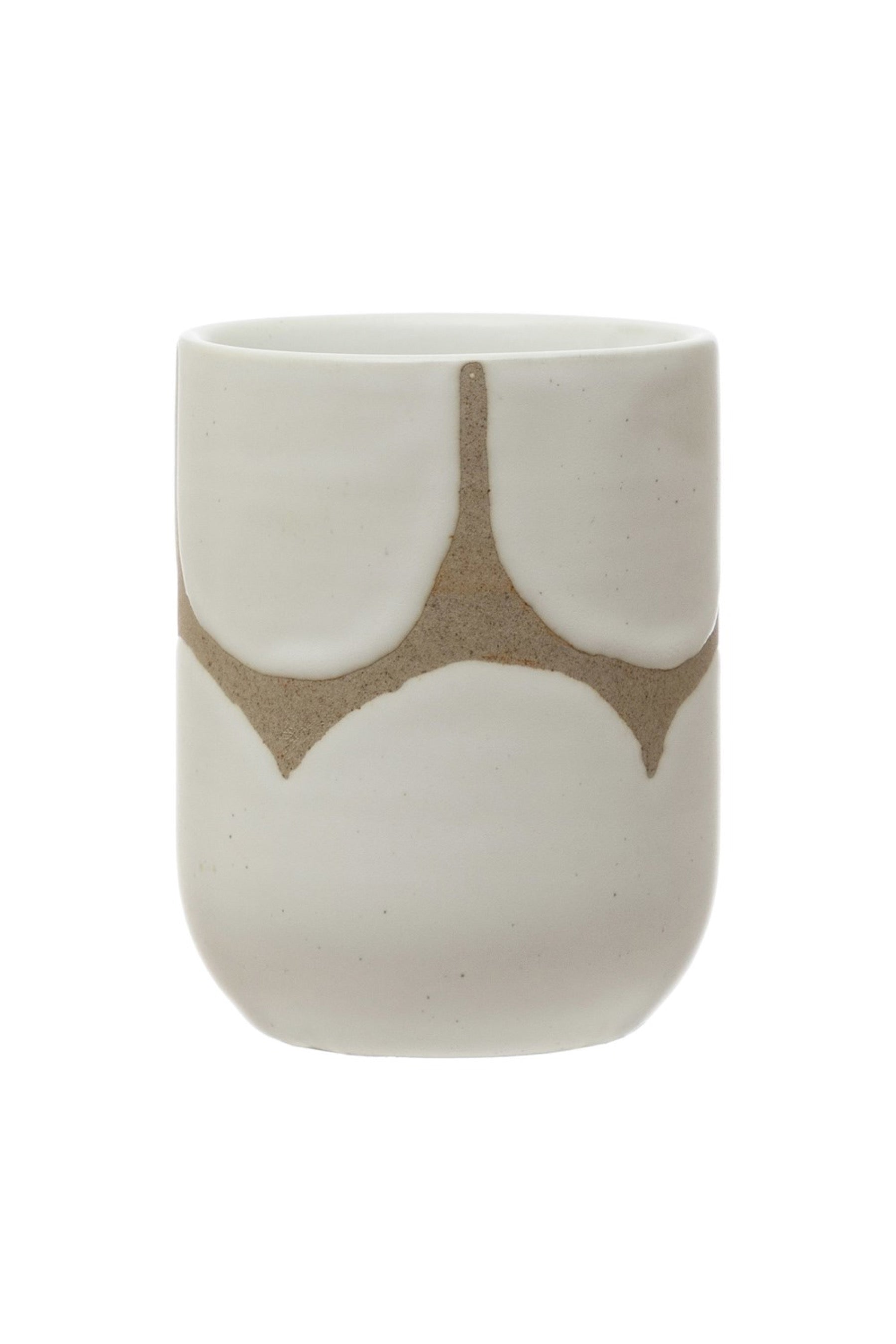 Scalloped Stoneware Tumbler