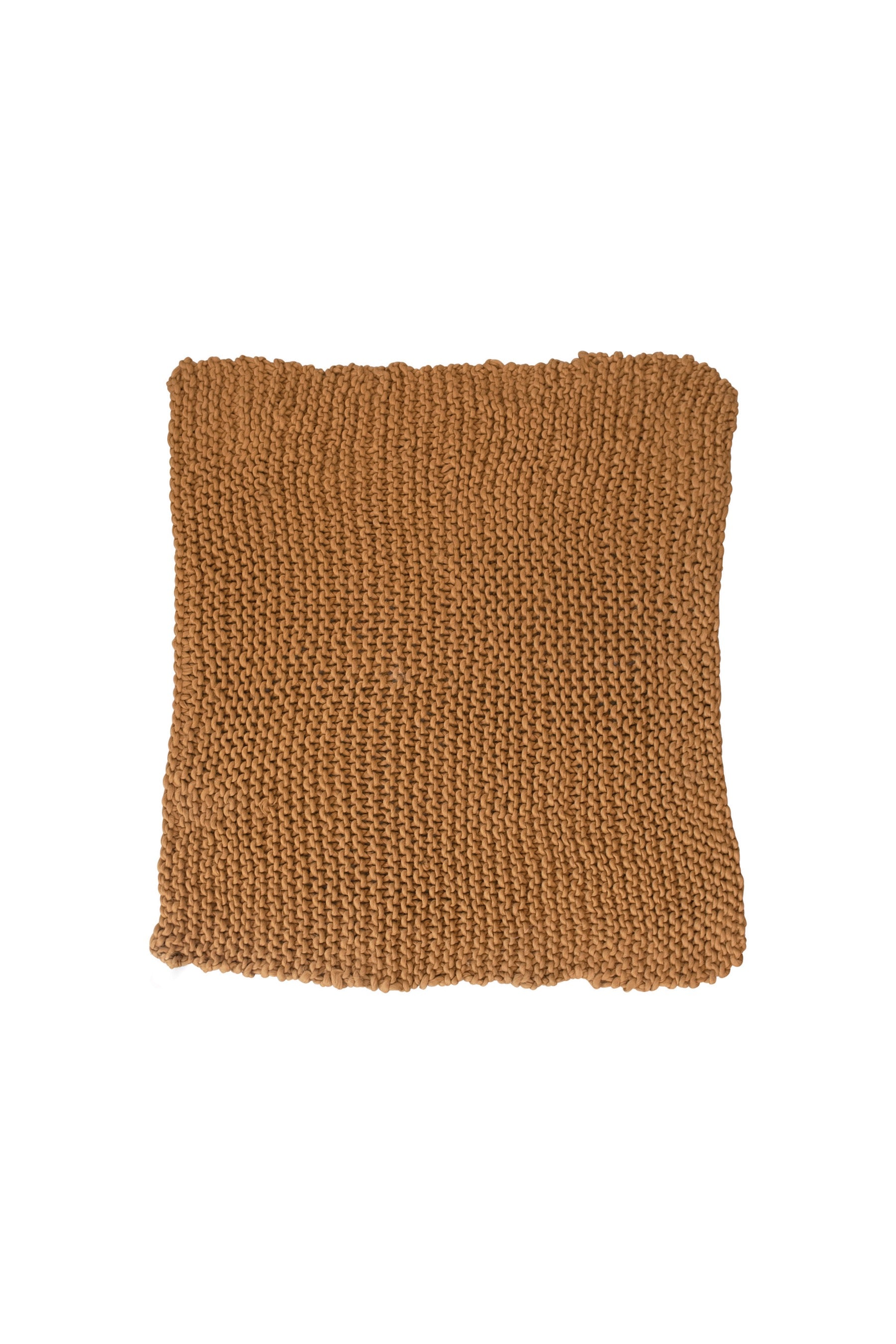 Caramel Chunky Knit Throw