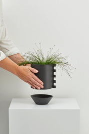 Dark Stone Zip Feature Planter