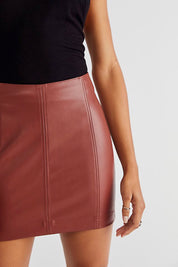 Double Dare Modern Femme Vegan Leather Skirt