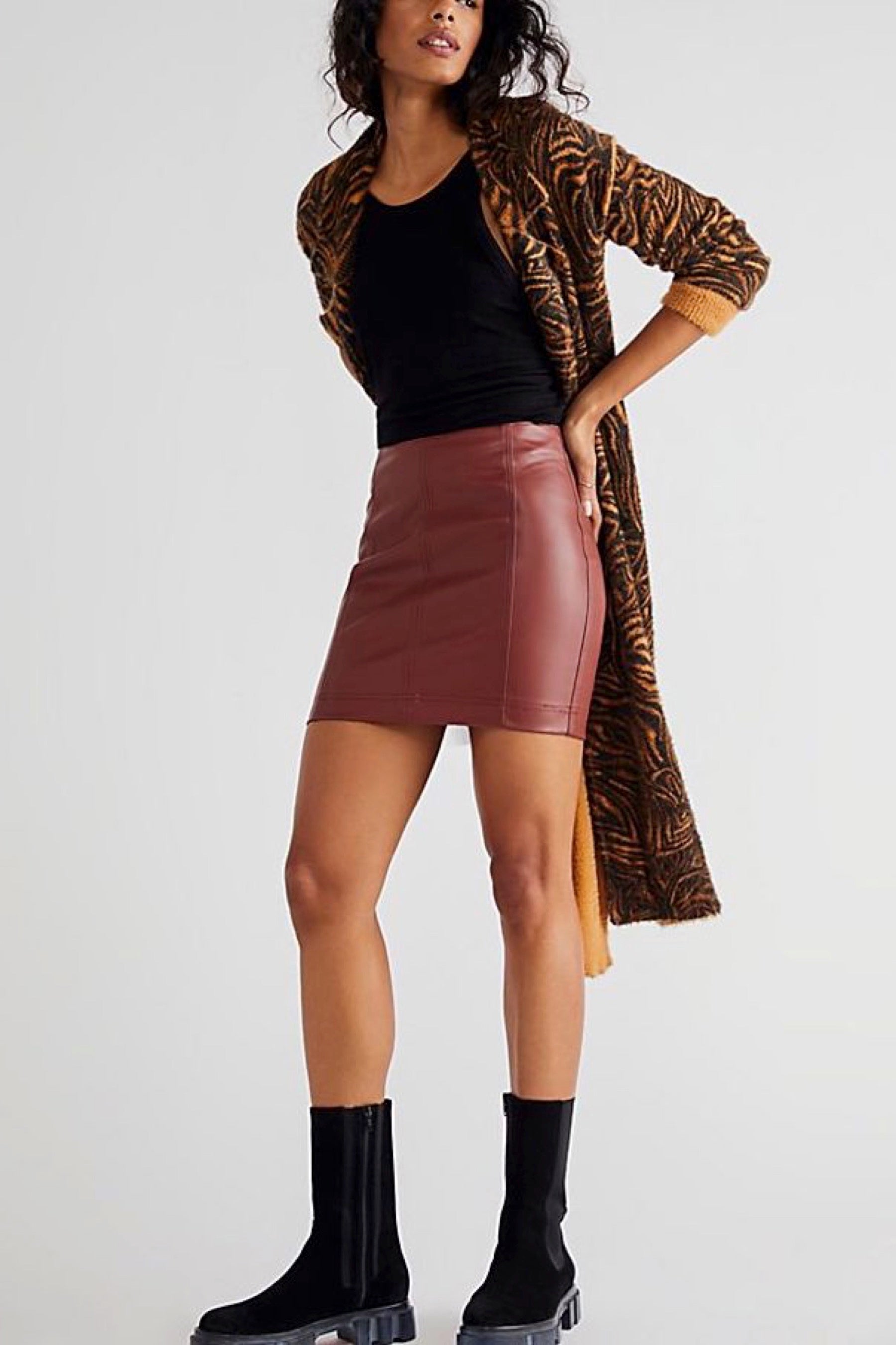Double Dare Modern Femme Vegan Leather Skirt