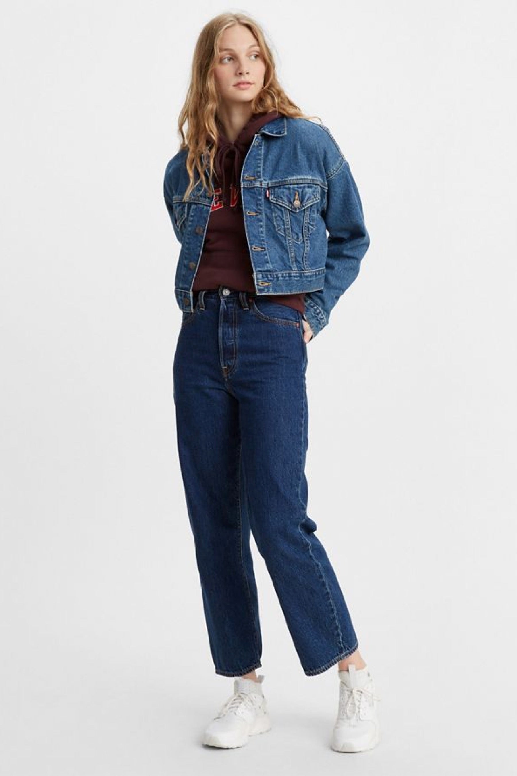 Noe Dark Mineral Ribcage Straight Jeans