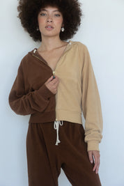 Lychee Chocolate Duo Zip Up Hoodie