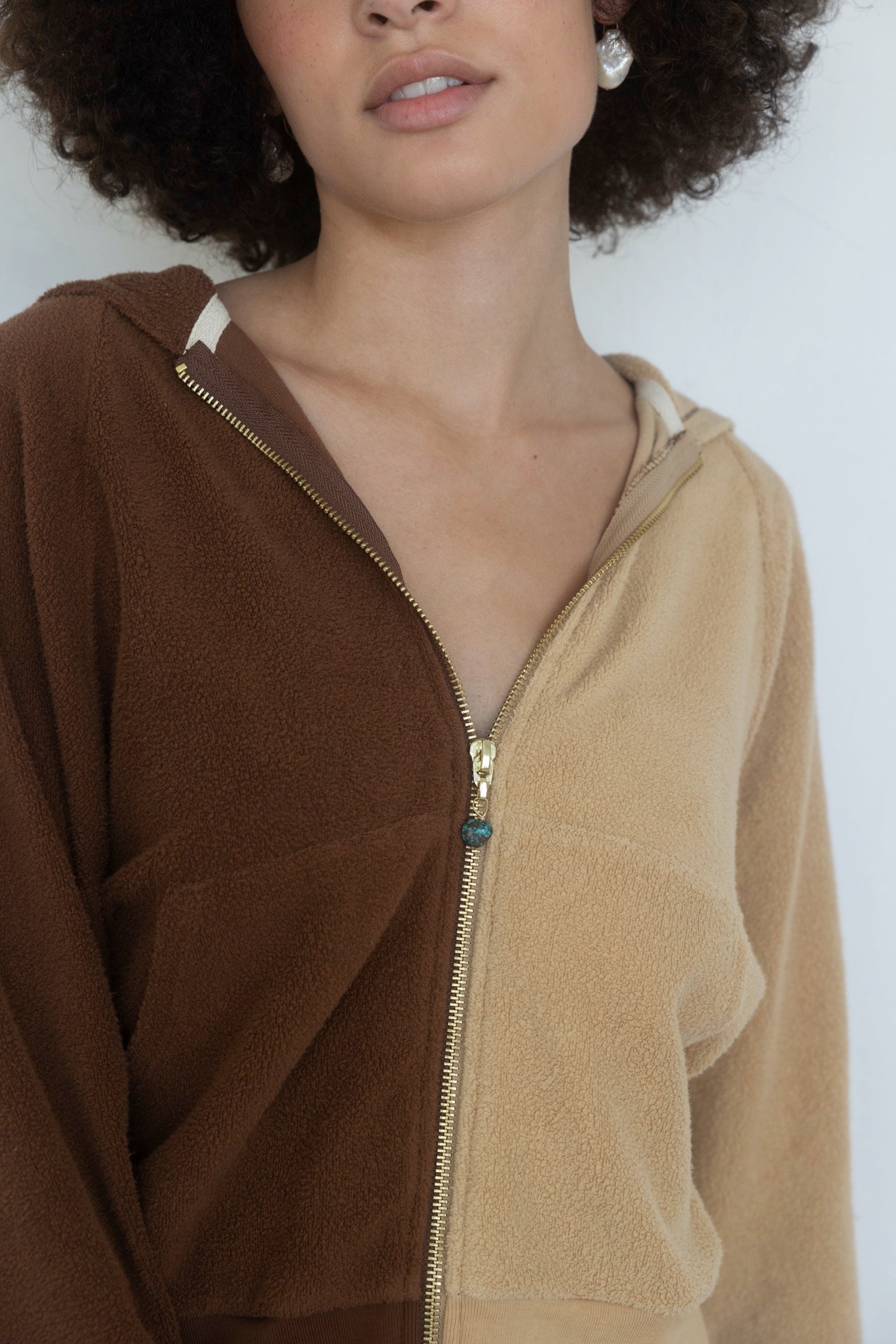 Lychee Chocolate Duo Zip Up Hoodie