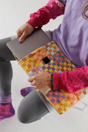 Medium Check Puffy Laptop Sleeve
