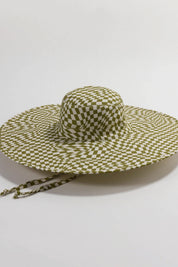 Moss Trippy Checker Packable Sun Hat