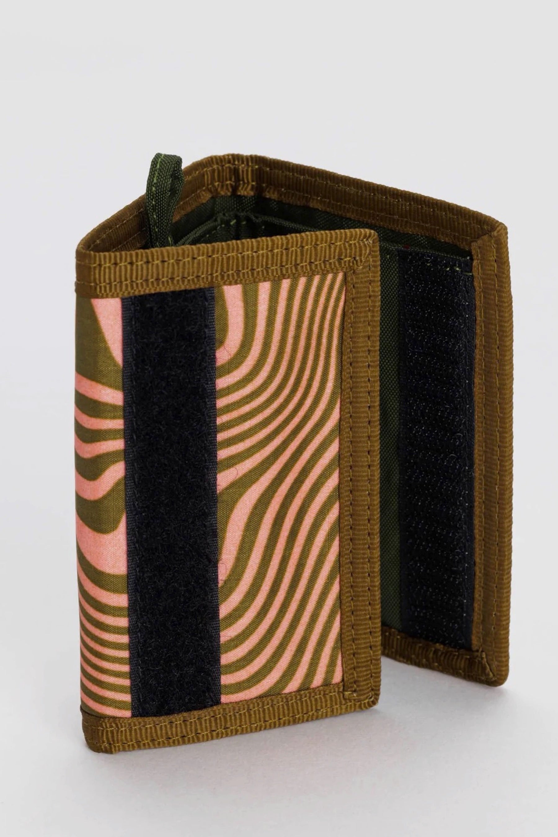 Salmon Trippy Swirl Nylon Wallet