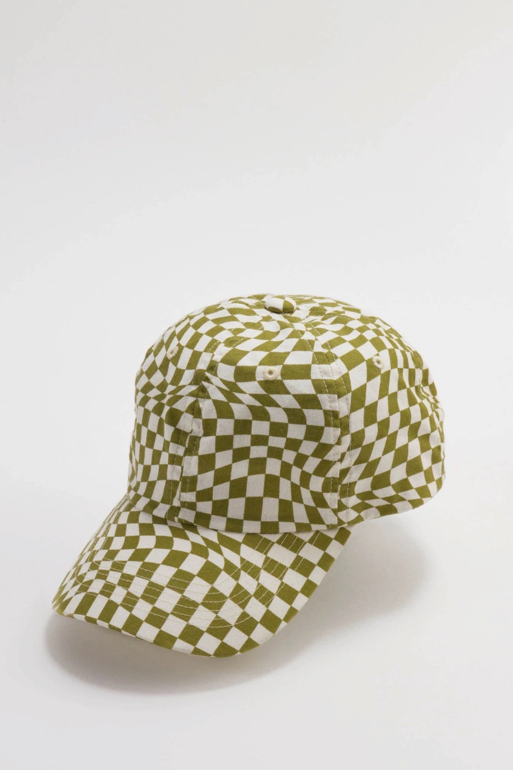 Moss Trippy Checker Baseball Cap