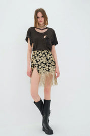 Gold Colette Mini Skirt