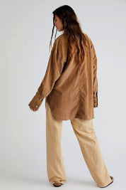 Warm Tobacco Baby Cord Buttondown
