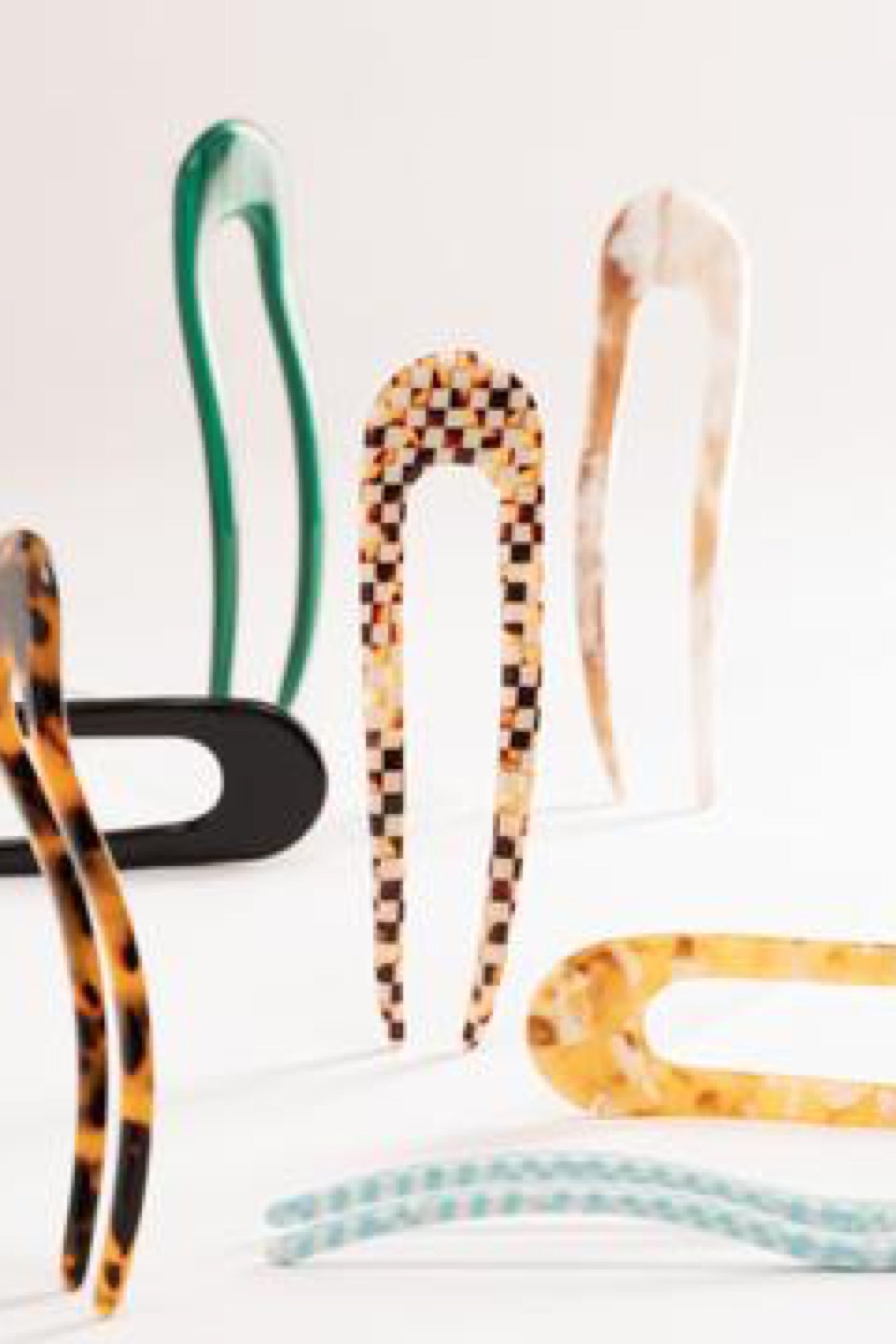 Tortoise Checker French Hair Pin