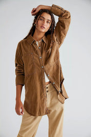 Warm Tobacco Baby Cord Buttondown