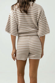 Oat Stripe Corsica Knit Short