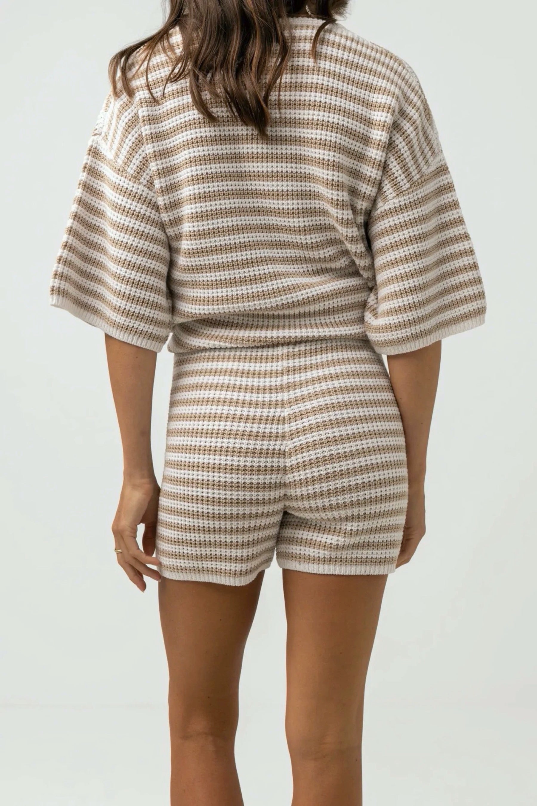Oat Stripe Corsica Knit Short