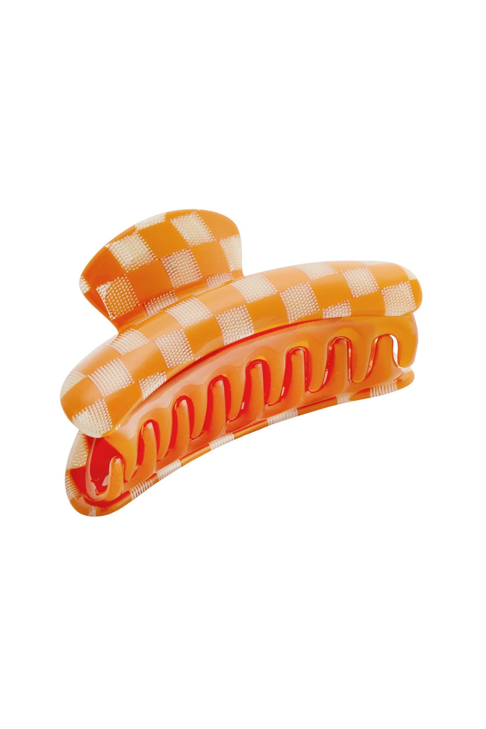 Orange Checker Midi Heirloom Claw