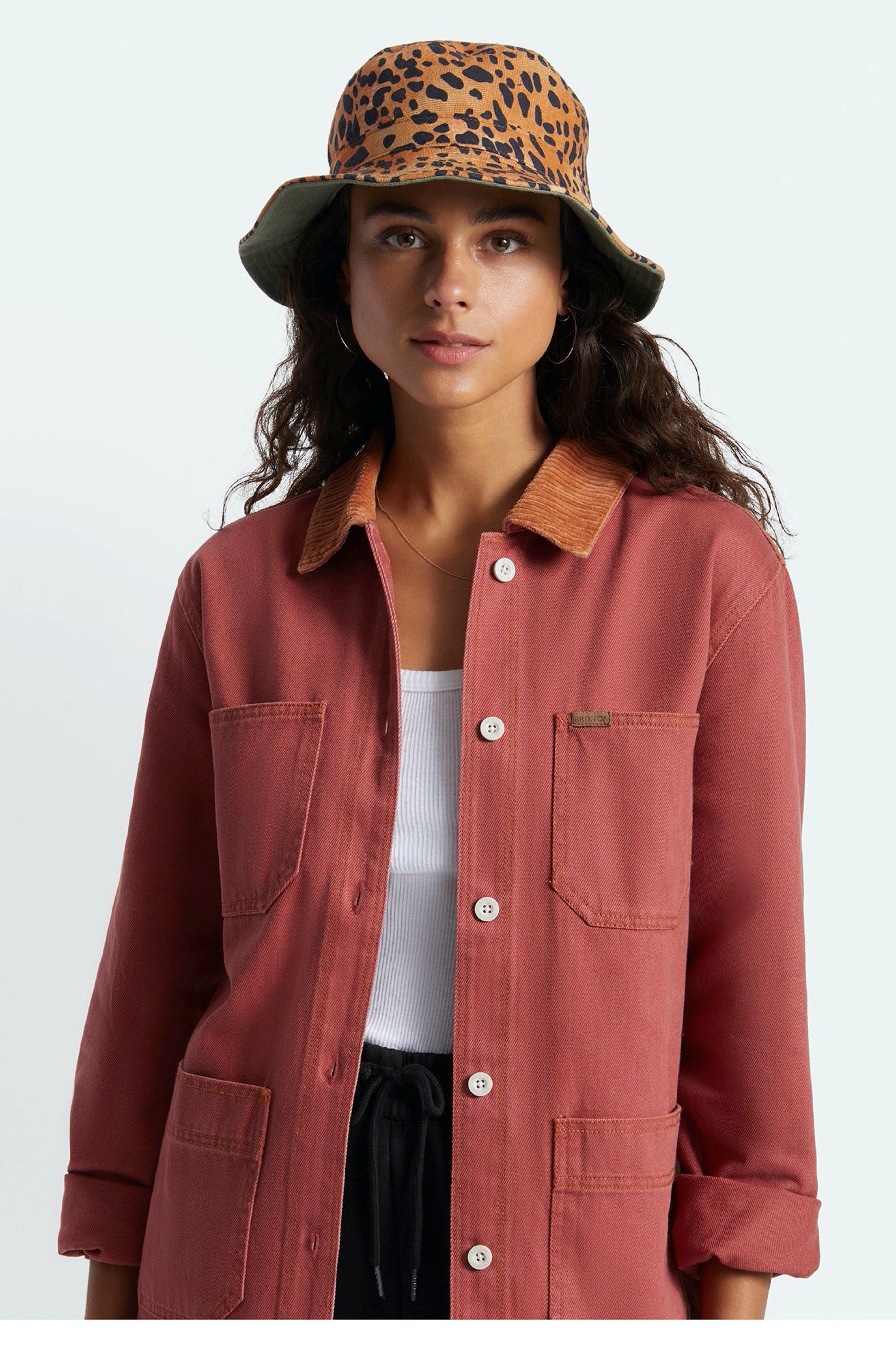 Military Olive + Leopard Petra Bucket Hat