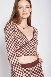 Maroon Cassie Wrap Top