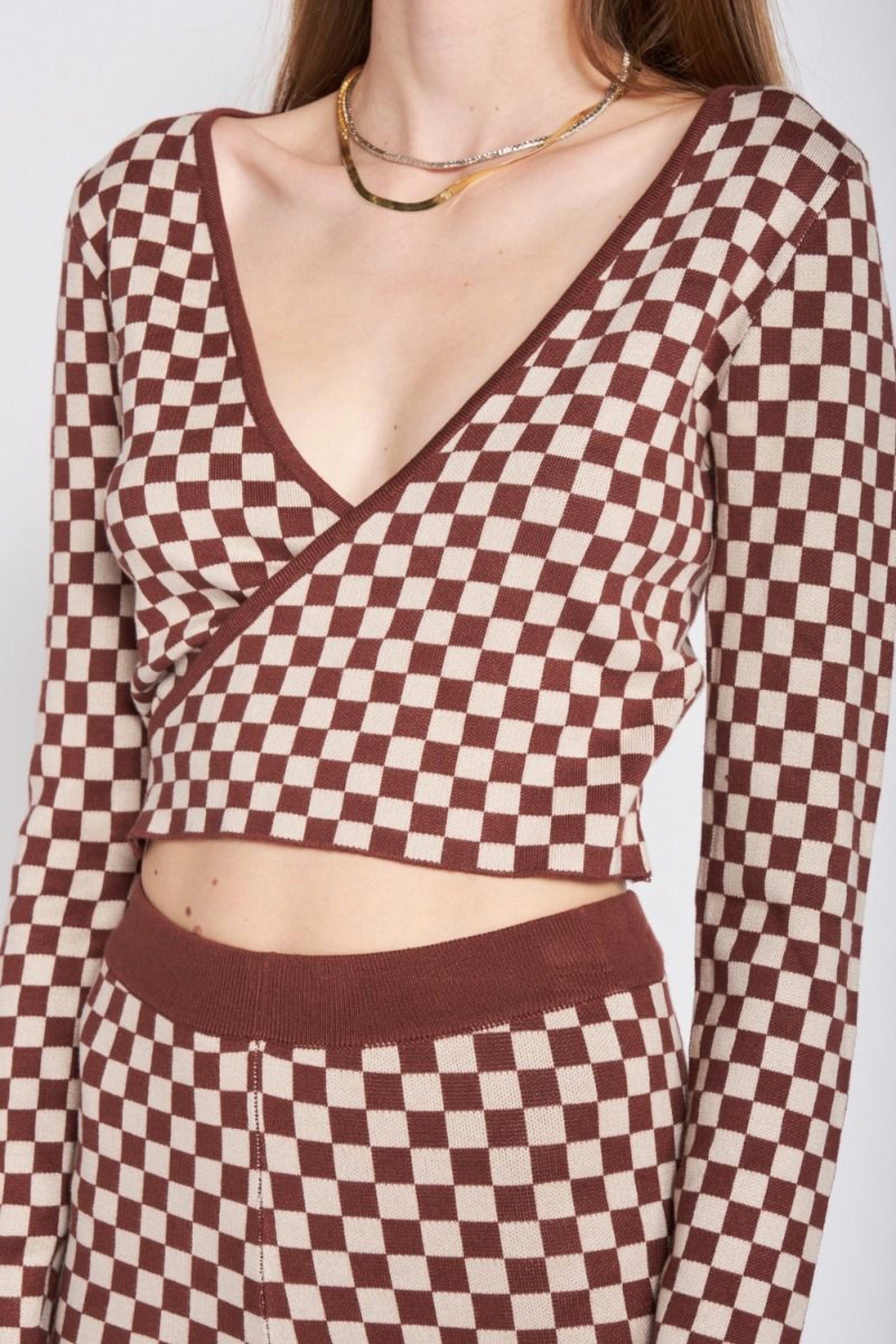 Maroon Cassie Wrap Top