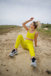 23 3/4" Chartreuse Compressive High-Rise Legging