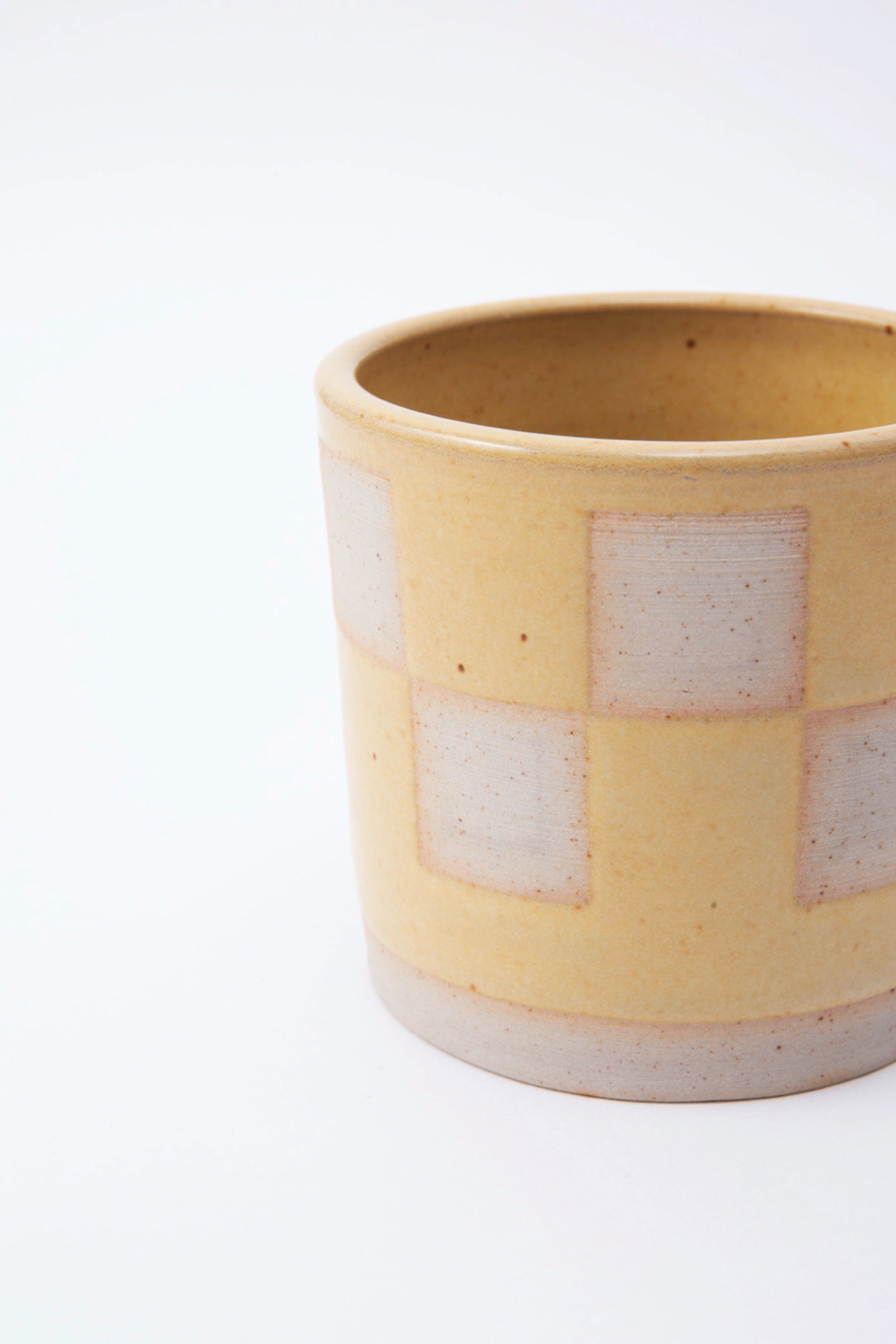 X Prism Pale Yellow Checked Tumbler