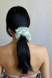 Sage Mini Organza Scrunchie