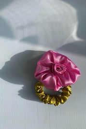 Orchid Rosette Scrunchie