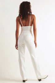 Vintage White Classic Straight Jeans